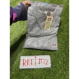 Ben Davis Hickory Railroad Stripe button up long Sleeve Sz 3x USA Made Grey